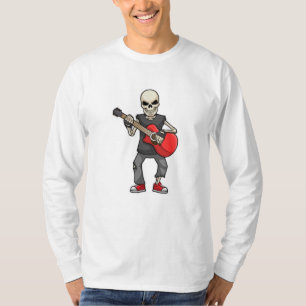 Skeleton bij Muziek met Guitar T-shirt
