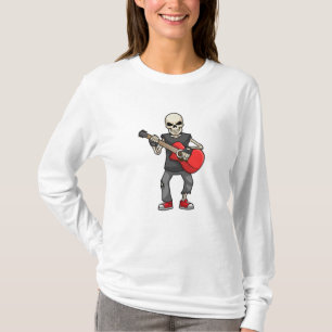 Skeleton bij Muziek met Guitar T-shirt