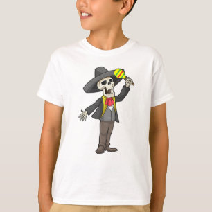 Skeleton bij Muziek met Maracas T-shirt