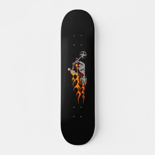 Skeleton Bike Rider met vliezen: skateboard (Voorkant)