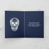 Skeleton biker 25e verjaardag kaart (Binnen)