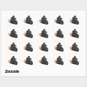 Skeleton Biker Sticker - Vlammende Motorfiets Sche (Vel)