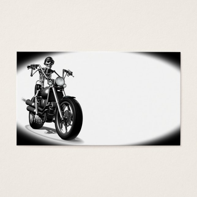 Skeleton Biker Visitekaartje (Voorkant)