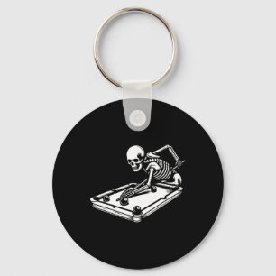 Skeleton Biljart Halloween Pool Snooker Biljart Sleutelhanger