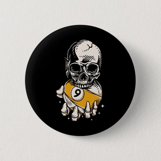 Skeleton Biljart LL Snooker Pool Biljart Speler Ronde Button 5,7 Cm (Voorkant)