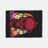 Skeleton Biljart Speler Snooker Pool Biljart Rac Fleece Deken (Voorkant (Horizontaal))