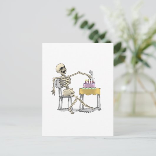 sKeLeToN BiRtHdAy CaKe Briefkaart (Staand voorkant)