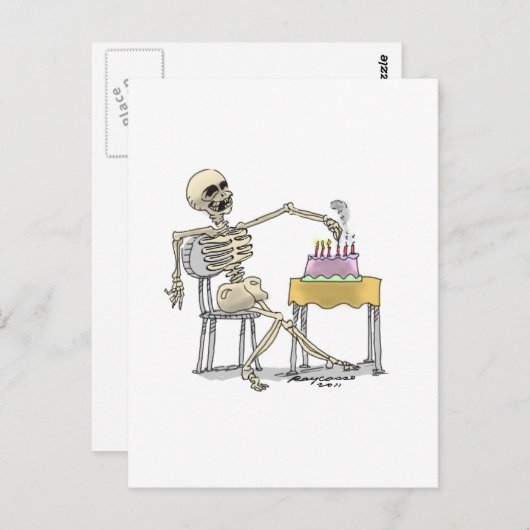 sKeLeToN BiRtHdAy CaKe Briefkaart (Voorkant / Achterkant)