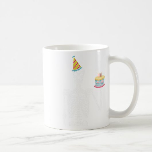 Skeleton Birthday Party Lazy Halloween Costume Fun Koffiemok (Rechts)