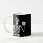 Skeleton Birthday Party Lazy Halloween Costume Fun Koffiemok (Links)
