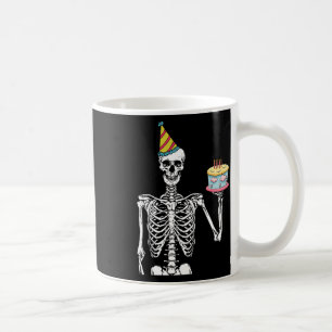 Skeleton Birthday Party Lazy Halloween Costume Fun Koffiemok