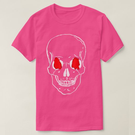Skeleton Black Red Designer T-shirt (Design voorkant)