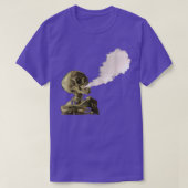 Skeleton blowing major vape cloud  t-shirt (Design voorkant)