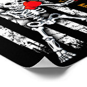 Skeleton Boksen Halloween Boxer Kickboksen MMA VS Poster (Hoek)