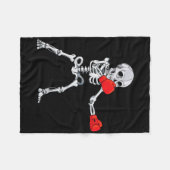 Skeleton Boksen Kickboksen Mma Halloween Fleece Deken (Voorkant (Horizontaal))