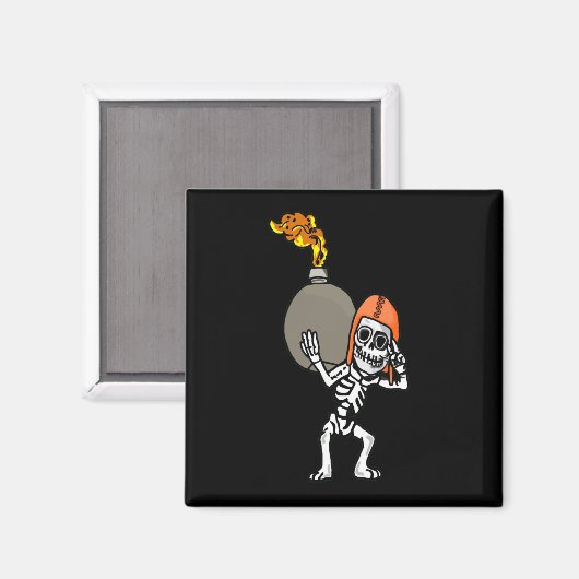 Skeleton Bomber Magnet (Voorkant / Achterkant)