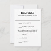 Skeleton Bones Wedding RSVP Card (Voorkant)