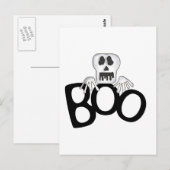 Skeleton Boo Tshirts en Gifts Briefkaart (Voorkant / Achterkant)