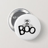 Skeleton Boo Tshirts en Gifts Ronde Button 5,7 Cm (Voorkant /achterkant)