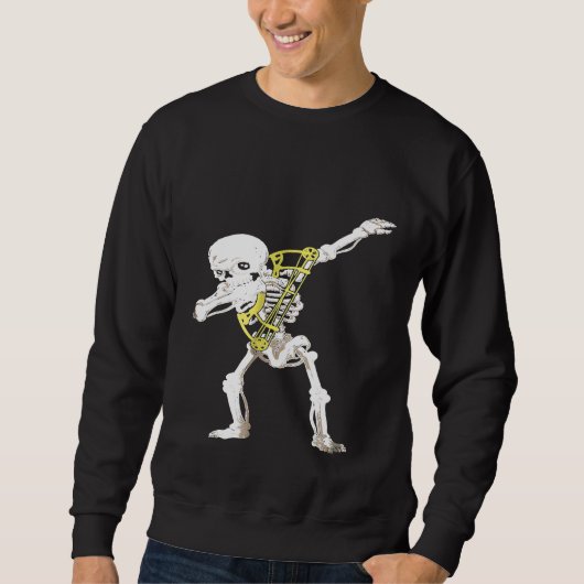 Skeleton Boogschutter Dab Halloween Dabbing Trui (Voorkant)