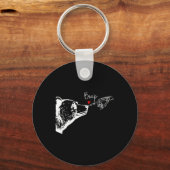 Skeleton Boop Beer Funny Halloween Girl Mannen Vro Sleutelhanger (Voorkant)