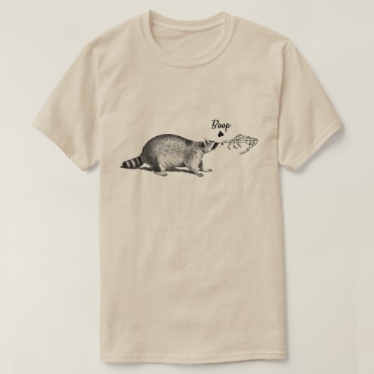 Skeleton Boop Raccoon Shirt | Retro Halloween T-SH (Design voorkant)