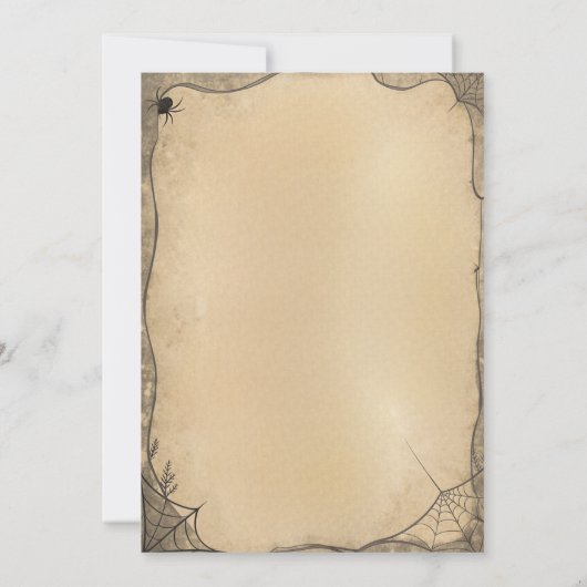  Skeleton & Booze Adult Halloween Party Kaart (Achterkant)