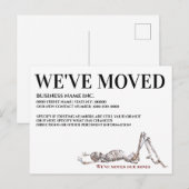 skeleton botten chiropractor verplaatst huis aankondigingskaart (Voorkant / Achterkant)