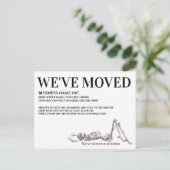 skeleton botten chiropractor verplaatst huis aankondigingskaart (Staand voorkant)