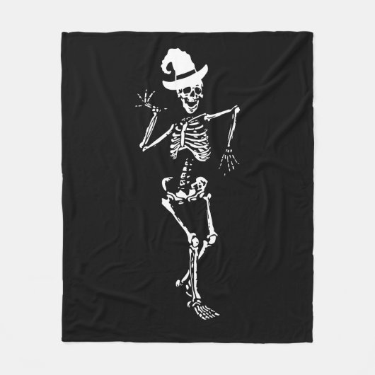 Skeleton Botten Halloween Decor Fleece Deken (Voorkant)