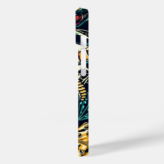 Skeleton botten Tekening iPhone Case (Achterkant / Links)