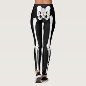 Skeleton Botten Zwarte Halloween Leggings (Achterkant)