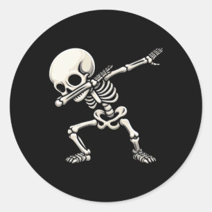 Skeleton Boys Kinder Mannen Grappig Halloween Ronde Sticker
