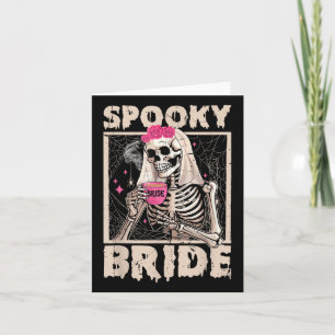 Skeleton Bride Drink Coffee Wedding Halloween C Kaart