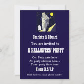 Skeleton Bride en Groom Halloween Invite Kaart (Achterkant)