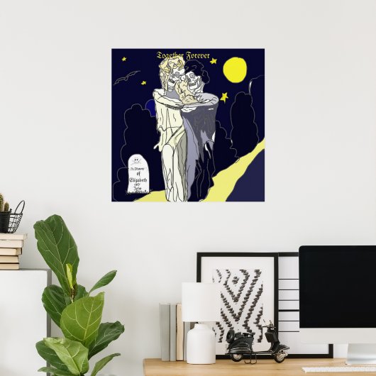 Skeleton Bride en Groom Poster (Thuiskantoor)