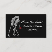 Skeleton Bride en Groom RSVP-kaarten Informatiekaartje (Achterkant)