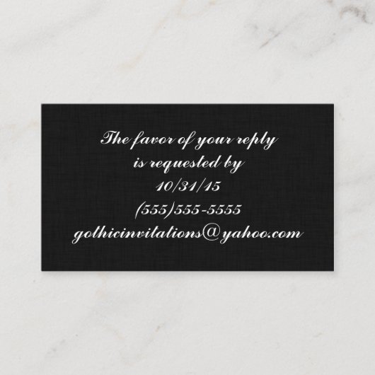 Skeleton Bride en Groom RSVP-kaarten Informatiekaartje (Voorkant)