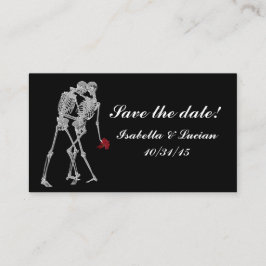 Skeleton Bride en Groom RSVP-kaarten Informatiekaartje