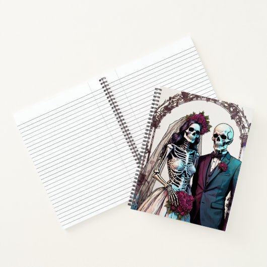 Skeleton Bride & Groom Notitieboek (Binnen)