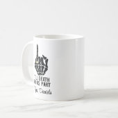 Skeleton Bride Hand Wedding Ring Aangepaste naam Koffiemok (Voorkant links)