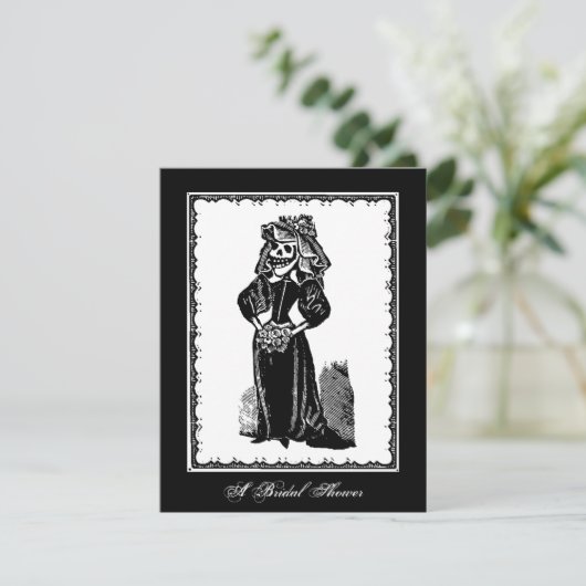 Skeleton Bride (Vrijgezellenfeest) - Uitnodiging (Staand voorkant)