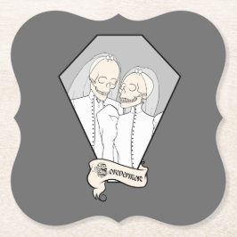Skeleton Brides Kartonnen Onderzetters