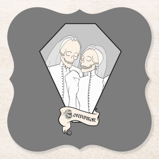 Skeleton Brides Kartonnen Onderzetters (Voorkant)