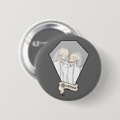 Skeleton Brides Ronde Button 5,7 Cm (Voorkant /achterkant)