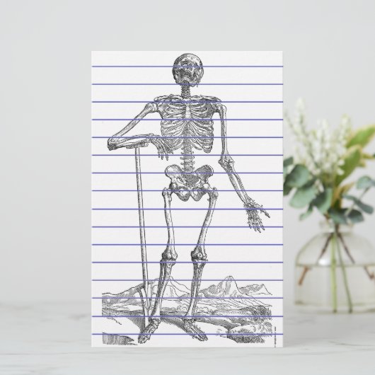 Skeleton Briefpapier (Staand voorkant)
