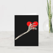 Skeleton Broken Heart Bones Divorce Breakup Heartb Kaart (Voorkant)