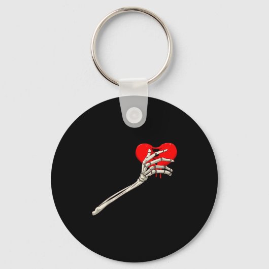 Skeleton Broken Heart Bones Divorce Breakup Heartb Sleutelhanger (Voorkant)