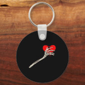 Skeleton Broken Heart Bones Divorce Breakup Heartb Sleutelhanger (Voorkant)