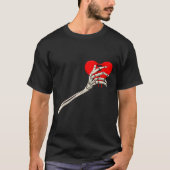 Skeleton Broken Heart Bones Divorce Breakup Heartb T-shirt (Voorkant)
